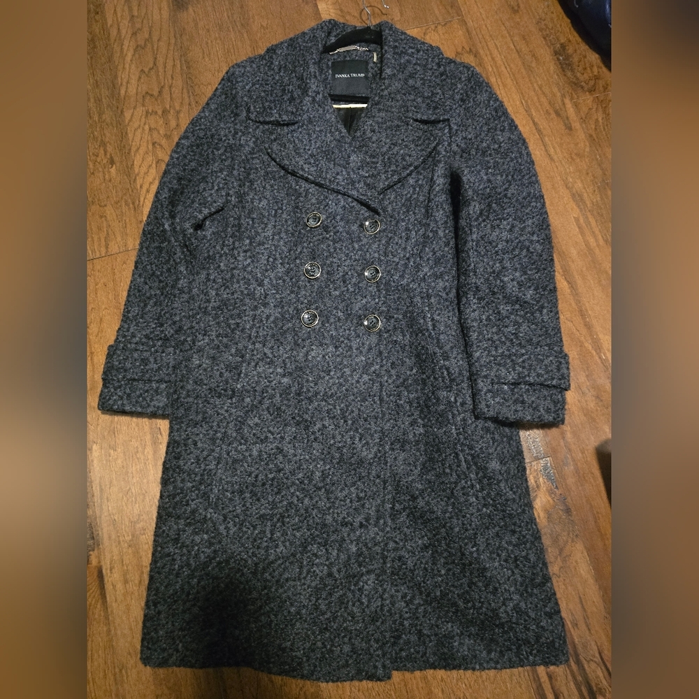 Ivanka Trump Gray Double-Breasted Coat